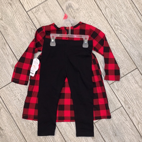 NWT Wonder Nation Buffalo Print Knit Dress with Leggings - Picture 2 of 5